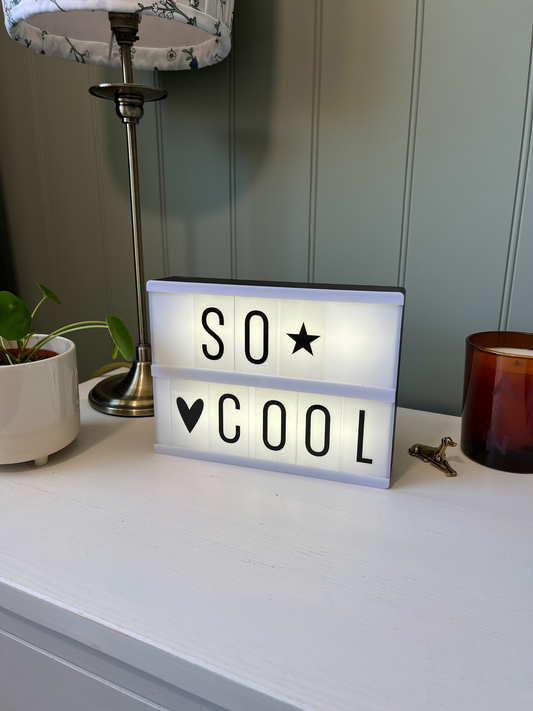 Retro 2000s Lightbox with Letters, Stars & Hearts