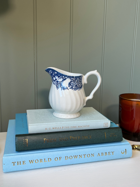 Blue & White Ceramic Vintage Jug Georgian Churchill Collection