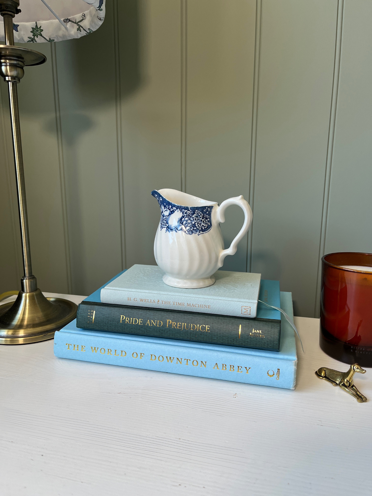 Blue & White Ceramic Vintage Jug Georgian Churchill Collection