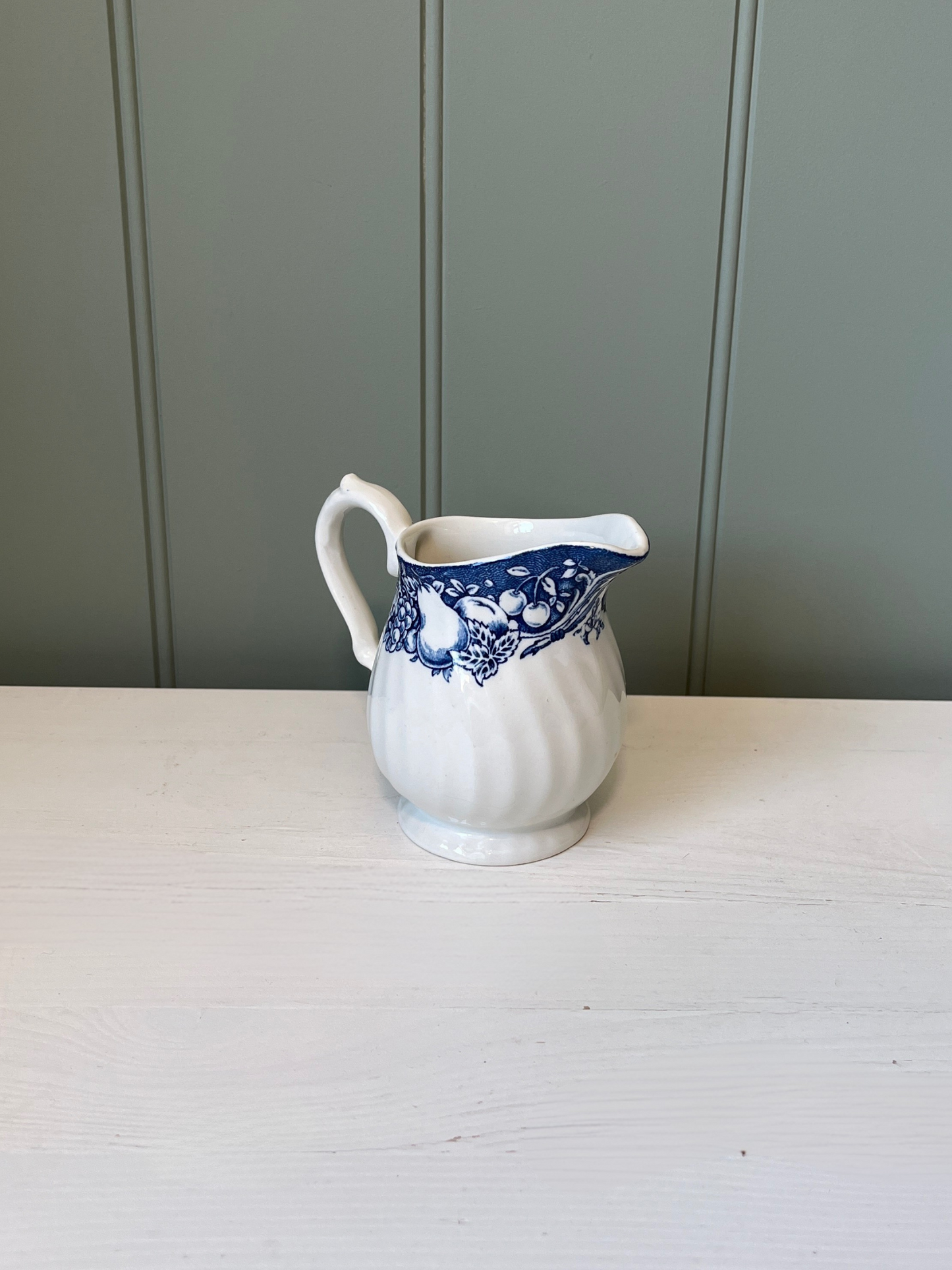 Blue & White Ceramic Vintage Jug Georgian Churchill Collection