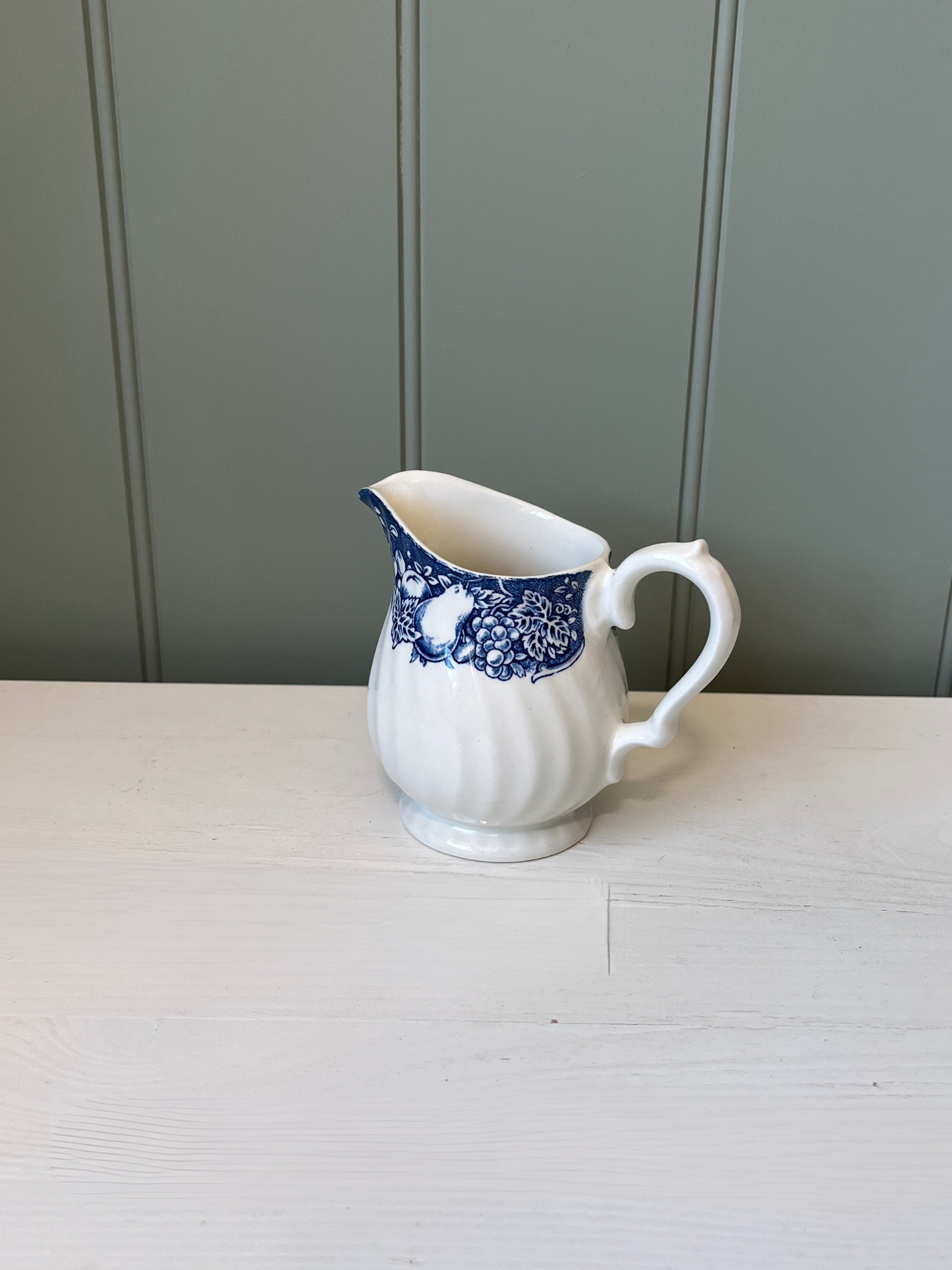 Blue & White Ceramic Vintage Jug Georgian Churchill Collection