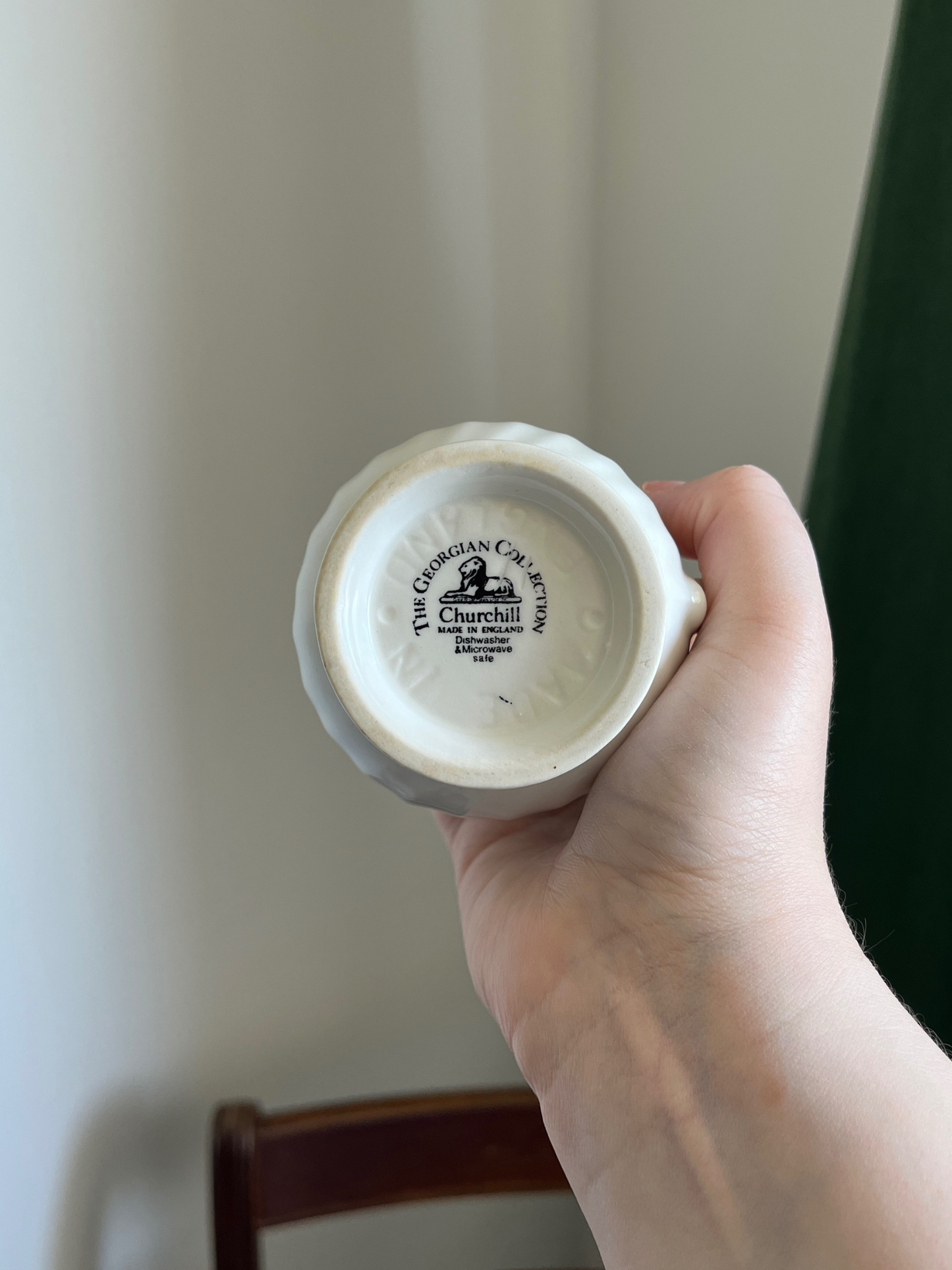 Blue & White Ceramic Vintage Jug Georgian Churchill Collection